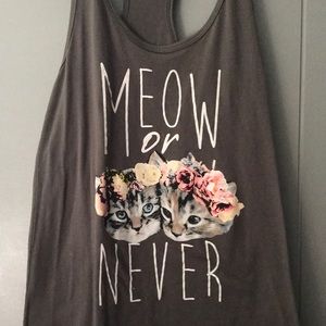 Racer back cat shirt